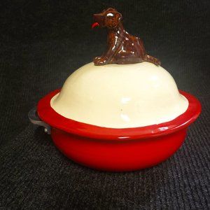 NWT- Dog Tagine (Foor Cooking) Handmade by artist Giesla Pferdekamper